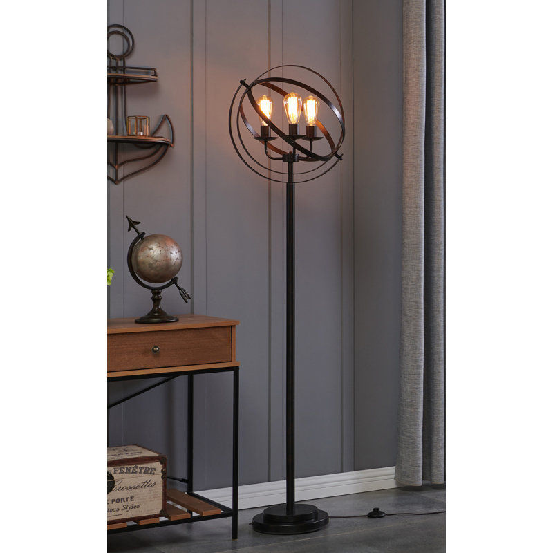 Brayden Studio® Juneau 67.25'' Black Candelabra Floor Lamp & Reviews